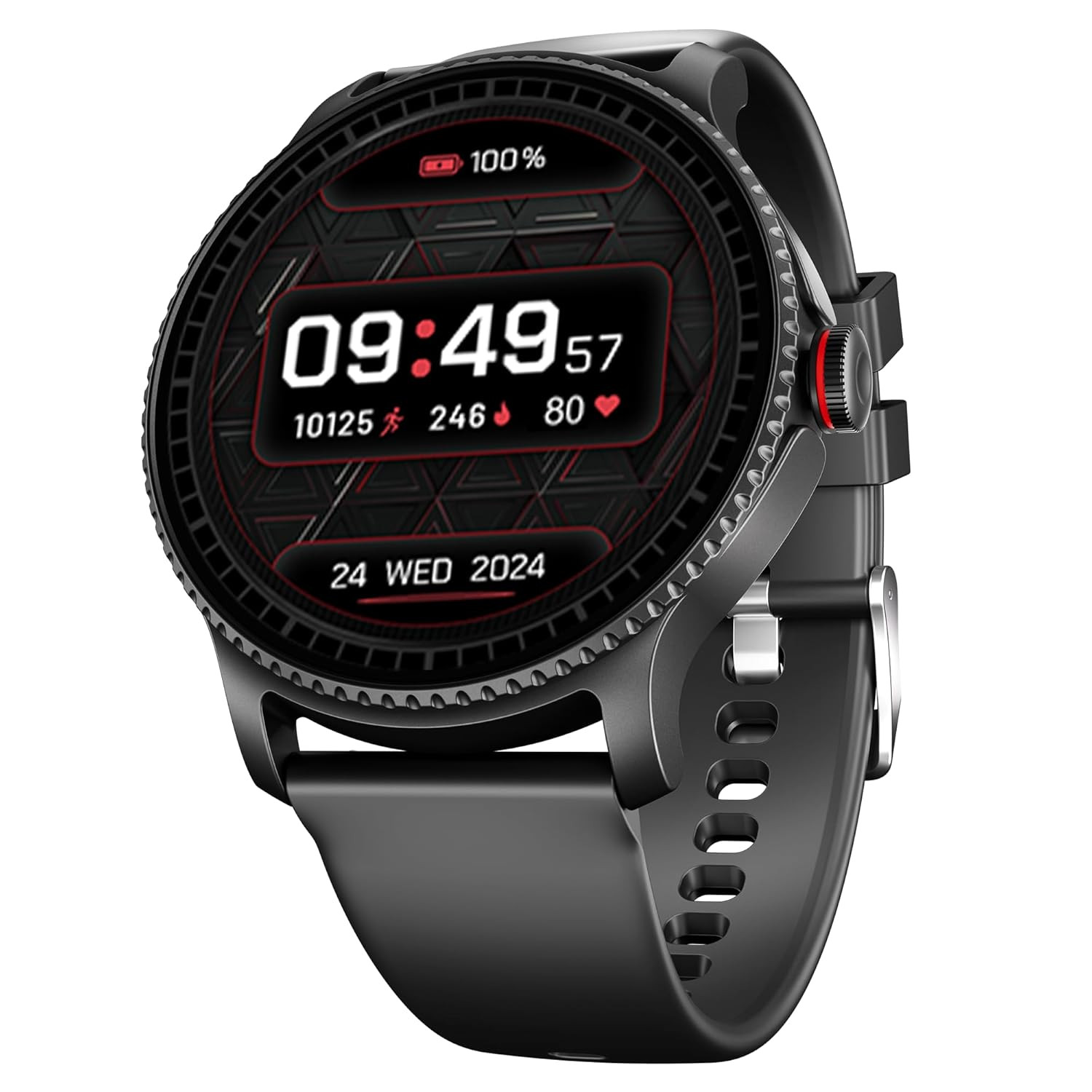 boAt Lunar Discovery w/ 1.39" (3.5 cm) HD Display, Turn-by-Turn Navigation, DIY Watch Face Studio, Bluetooth Calling, Emergency SOS, QR Tray, Smart...