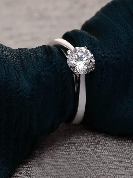 CLARA Pure Real 925 Sterling Silver Adjustable Ring Band | Valentine Gift for Women and Girls | Multiple Design Options