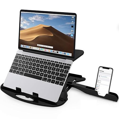Adjustable Laptop Tabletop Stand Patented Riser Ventilated Portable Foldable Compatible with MacBook