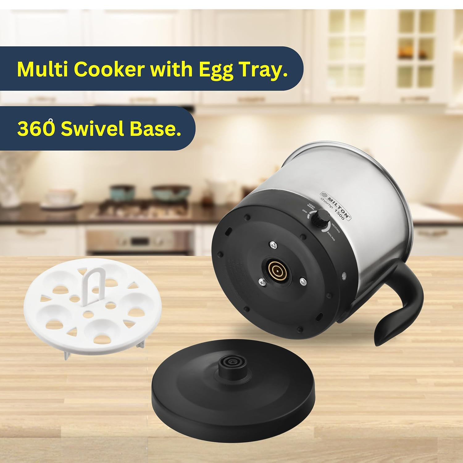 Milton Champ 1500 Electric Multi Cooker with steamer
