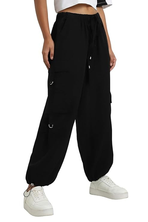 FOREVER 21 Women Solid Regular Fit Cargo Pant