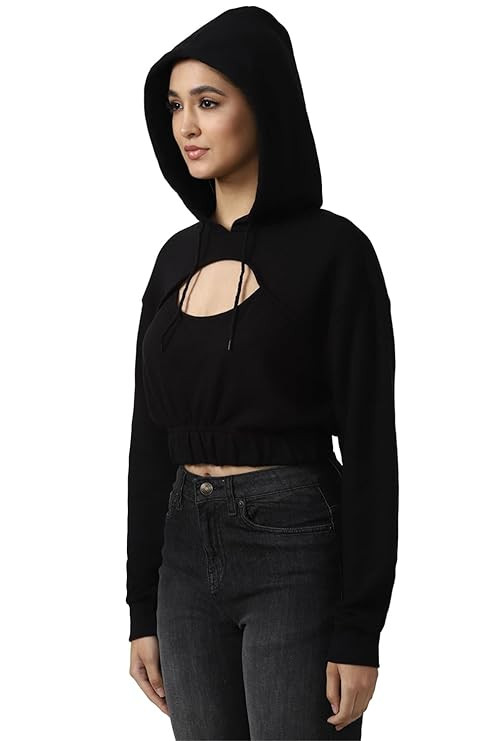 FOREVER 21 Womens Solid Regular Fit Sweatshirts