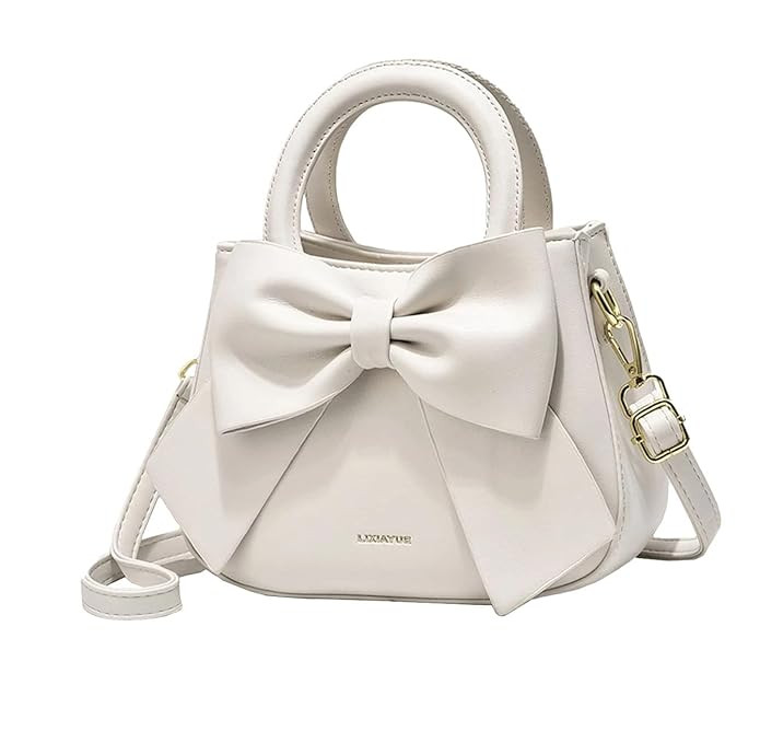 SYGA Women Bow Handheld Shoulder Bag Crossbody Fresh And Sweet Girly Style Small Bucket Bag